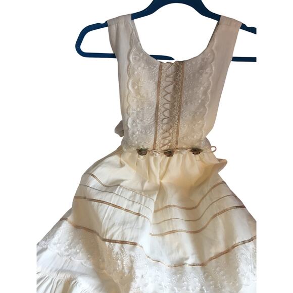 Vtg Western, Prairie, Hippie Victorian Tea Party Dress, Flower Girl, Girls Sz 6 - Picture 3 of 7